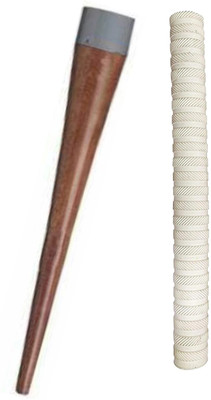 Modkart Pack of 1 Cricket Bat White Grip (ST) + One Wooden Grip Cone Gripper Chevron(White, Pack of 1)
