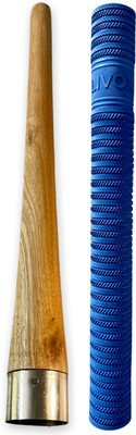 LIVOX First Quality Blue Ring Texture 1 Cricket Bat Grip And 1 Wooden Grip Cone Extra Tacky(Blue, Pack of 2)