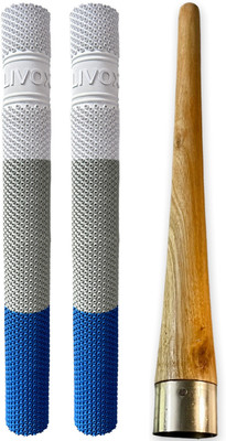 LIVOX Premium Cricket Bat 2 Grips With Wooden Grip Cone for Enhanced Performance Ultra Tacky(Multicolor, Pack of 3)