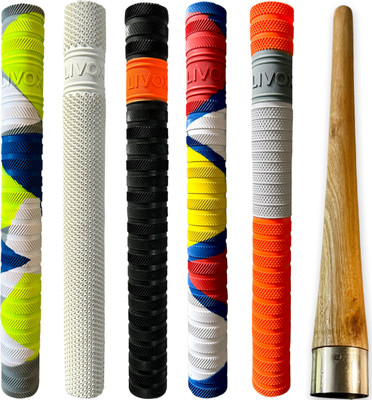LIVOX Octopus, Thunderblade, Dynamic, Texture Cricket Bat Handle 5 Grips With Cone Ultra Tacky(Multicolor, Pack of 6)
