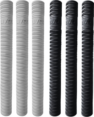 LIVOX First Quality Ring Texture Cricket Bat Grips for Very Good Comfort Ultra Tacky(Gold, Silver, Green, Blue, Red, White, Pack of 6)