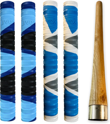 LIVOX Super Cricket Bat Grip 4 pis Grips and 1 pis wodden cone Ultra Tacky(Pack of 5)