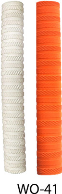 Modkart Pack of 2 cricket bat handle grip (1 white + 1 orange grip) VK-41 Ultra Tacky(White, Orange, Pack of 2) Modkart Pack of 2 cricket bat handle grip (1 white + 1 orange grip) VK-41 Ultra Tacky(White, Orange, Pack of 2)