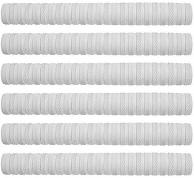 gamers hub New Best & Premium Quality Cricket Bat Handle 6White Grip, Diamond(White, Pack of 6)