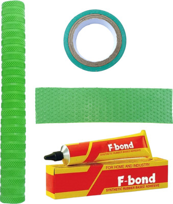 RaiGen Bat Maintenance Kit Includes Green Bat Grip, Toe Guard, Green Tape & Adhesive Chevron(Green, Pack of 4)