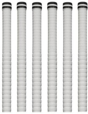 YMD Pack of 6 Cricket Bat Handle Replacement Grips, Smooth Tacky(White, Pack of 6)