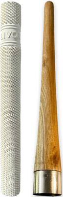 LIVOX Pure White Octopus Texture Cricket Bat Handle Grip And Wooden Grip Cone Super Tacky(White, Pack of 2)
