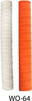 zxxxt Pack of 2 cricket bat handle grip (1 white + 1 orange grip) VK-64 Ultra Tacky(White, Orange, Pack of 2)