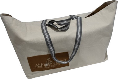 Bag2basic Eco Friendly Reusable Designer Canvas Tote Grocery Bag(White)