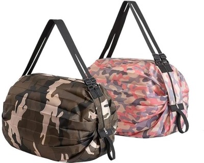 DUVIK Foldable Shopping Grocery Bag Folding Duffle Small Travel Bag(Multicolor)