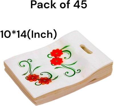 CARRY CLOUD Pack of 45 Grocery Bags(White)