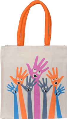 Sunesh Creation jute bag Grocery Bag(White)