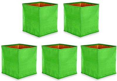 GARDECO 250 GSM HDPE UV Treated Square Type (10x10x10-Inch) - Pack of 5 Grow Bag