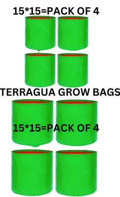 TERRAGUA (Pack of 8) Combo Grow Bags | 15×15 & 18×18 Fabric Planters (4 Each) Grow Bag