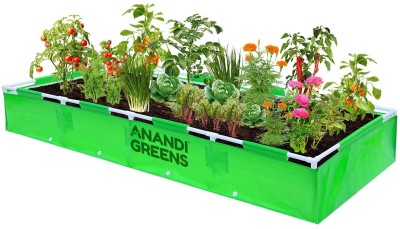 Anandi Greens 8Lx3Wx1H Fit HDPE UV Protected 360 GSM With PVC Pipe, Rectangular Plants Grow Bag