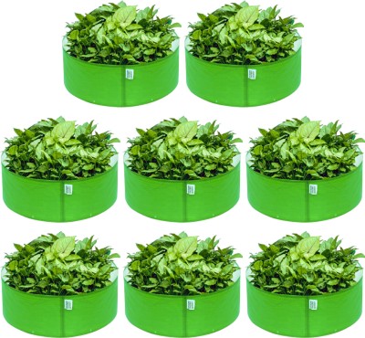 Anandi Greens 15x6 INCH HDPE Uv Protected 260 GSM Round Green Colour Plant Grow Bag