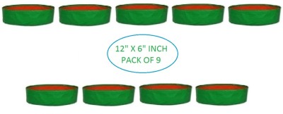 ZURO 12x6 Inch Pack of 9 HDPE Pot Fruit Vegetable Terrace Home Kitchen Gardening Grow Bag