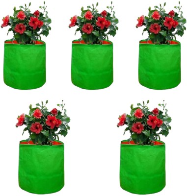 GML Grow Green Terrace Gardening Leafy Vegetable Grow Bag (9x 9 Inches, Green) - Pack of 5 Grow Bag