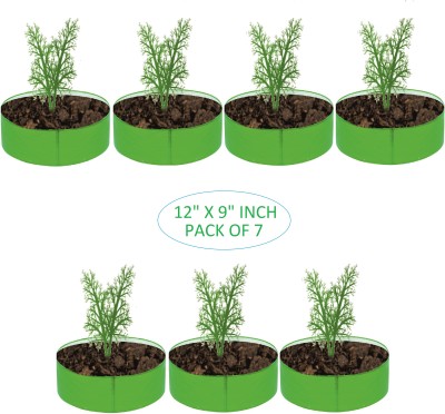 Kingwell 12x9 Inches Pack of 7 OUTDOOR TERRACE GARDENING 260 GSM Strong Grow Bag