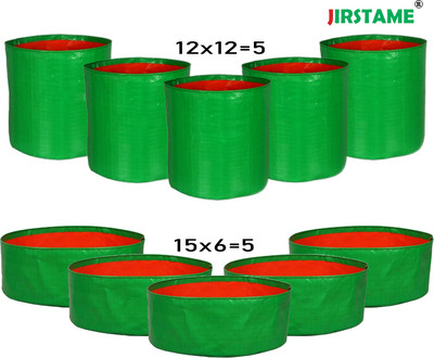 JIRSTAME JIRSTAME 12 X 12 inch -Pack of 5 & 15 X 6 inch -Pack of 5 for Gardening Grow Bag Grow Bag