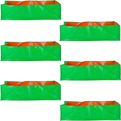 GARDECO 260 GSM HDPE UV Treated Rectangle(24x12x6-Inch Pack of 6) Grow Bag