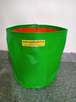 seedbasket HDPE 15X15 inch Growbag (Pack of 2) Sutable for growing Flowers and vegetables Grow Bag