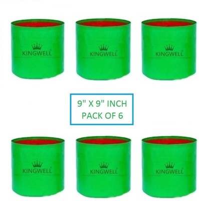 Kingwell Suitable for Terrace Gardening (UV Treated) Kitchen & Balcony(9x9) Pack of 6 Grow Bag