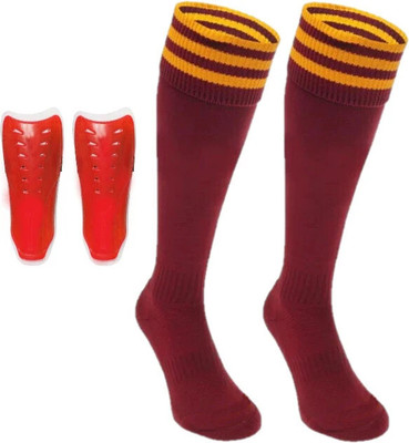HK Sports Football Shin Guard Hockey Shin Guard(Red)