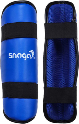 Snaga arate/Martial Arts Shin Guards/Pad Foam Padded with Adjustable Strap 14+ Years MMA Shin Guard(Blue)