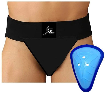 Koel Combo of Cricket Supporter and Abdomen Support AD (Men) Abdominal Guard(Black)