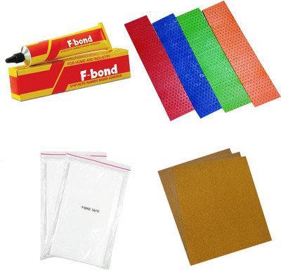 lobosports Cricket Bat 4 Toe Guard 1 Adhesive 2 Sandpaper & 2 Full Fiberglass Tape Sheet Cricket Guard Combo(Multicolor)