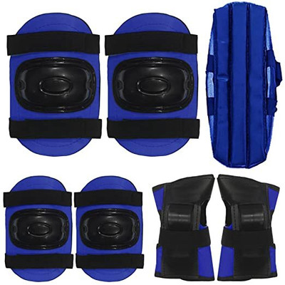 GALY Kid's Head, Knee, Elbow and Palm Guard Safety Protective Guard Kit Skating Elbow Guard(Multicolor, Blue, Red)