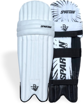 SPARTAN Spirit Eco Cricket Batting Pads, Leg Guards,Small Size Cricket Guard Combo(Black, White)