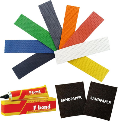 lobosports Cricket Bat 8 Toe Guard 1 Adhesive 2 Sandpaper Cricket Guard Combo(Multicolor)