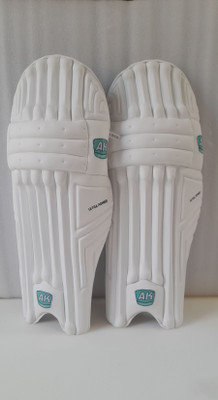 Aksports AK Batting Legguard/Pads MEN'S ULTRA POWER 27 Inch (Right Hand) Cricket Guard Combo(White)