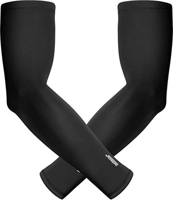 Jaspo Multi-Purpose(Skating,Cycling and Other Sports)Arm & Sports Sleeve (Large) Cricket Arm Guard(Black)