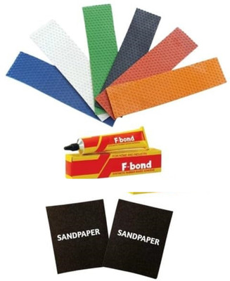 lobosports Cricket Bat 6 Toe Guard 1 Adhesive 2 Sandpaper Cricket Guard Combo(Multicolor)