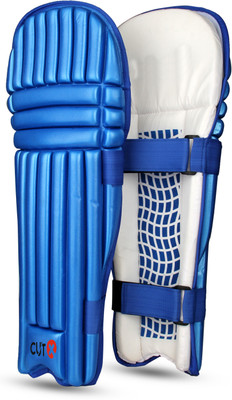 CUTX Cricket batting Legguard Zeal Moulded Blue 21 Inch for 9 to 12 years Cricket Guard Combo