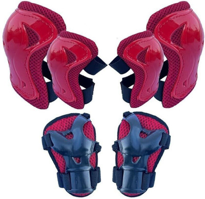 STYRKR Saver 3 Professional Protective Set for Kids/Teens (Medium-15 yrs) Guard Skating Knee Guard(Red)