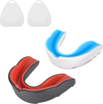 DRANGE Dual GumShield MMA Boxing Pack of 2 Mouth Guard(White, Black)