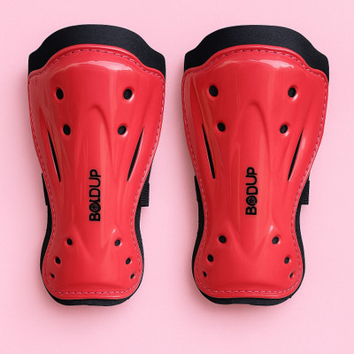 BOLDUP Titly Style Treandy Shinguard For 15+ Boys And Girls Red Big Football Shin Guard(Red)