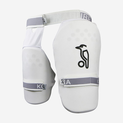 KOOKABURRA Pro 6.0- Mens(17+)RH- Cricket Guard Combo(White)