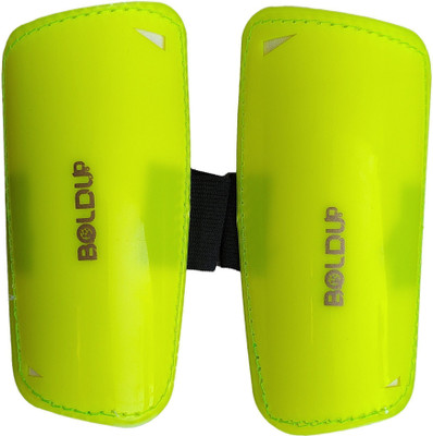 BOLDUP Football Shinguard with Straps for Boys Girls Cycling|Junior(L&R)) Football Shin Guard(Yellow)