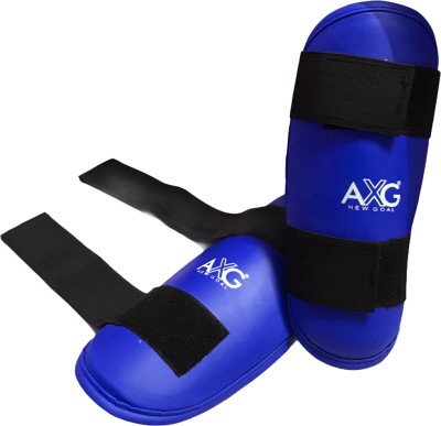 AXG NEW GOAL Facilitate PVC Taekwondo, Karate, Muay Thai (Large) MMA Arm Guard(Blue)