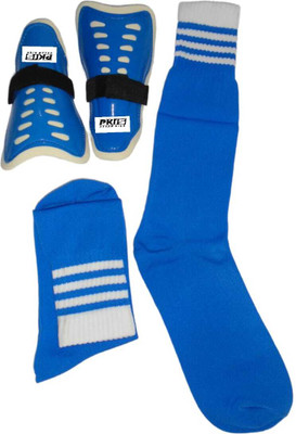 hyper sports @Blue Socks and Blue Shin Guard Combo Football Shin Guard