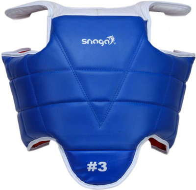 Snaga Synthetic Reversible /Solid Padded Chest Guard for MMA (10-13 YEARS OLD) MMA Chest Guard(Blue, Red)