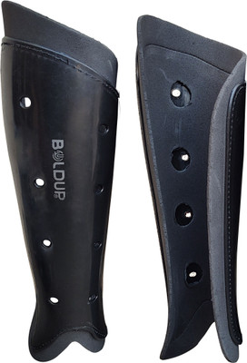 BOLDUP Hockey shinguard for Practice and Training Sports Lightweight PVC Shell Stitched Hockey Shin Guard(Black)