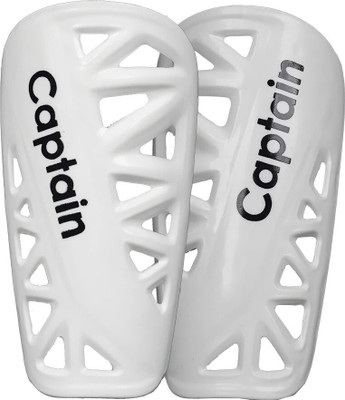 CAPTAIN Bullet Shinguards Hard Protective Shell soccer Shinguards Football Shin Guard(White)