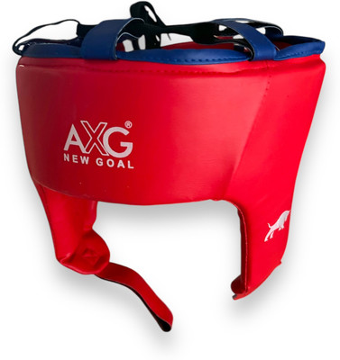 AXG NEW GOAL Hybrid Heavy Padded Open Face MMA Boxing Head Guard(Red)