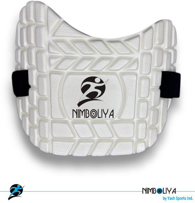 NIMBOLIYA Batter’s Height (4’5”- 5’3”) Protective Gear Chest Protector Cricket Accessories Cricket Chest Guard(White)